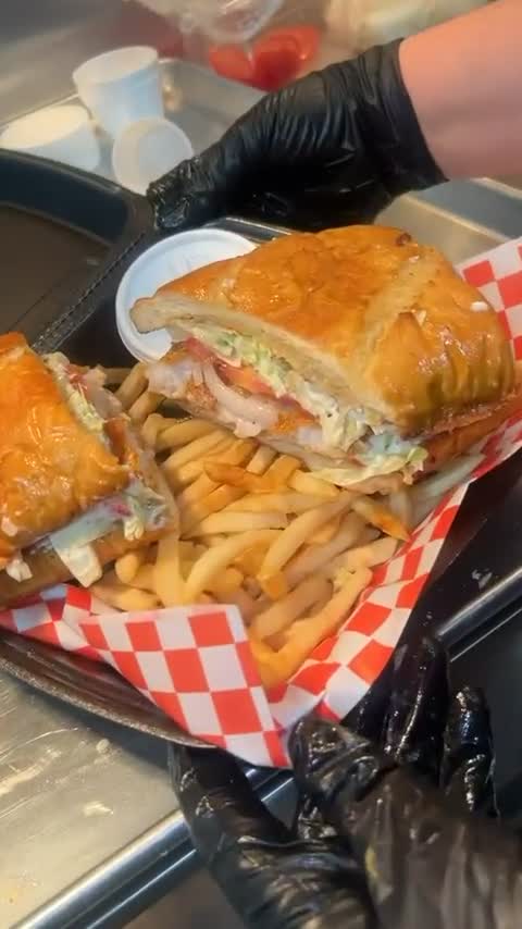 Po'Boy and fries clip (poster)